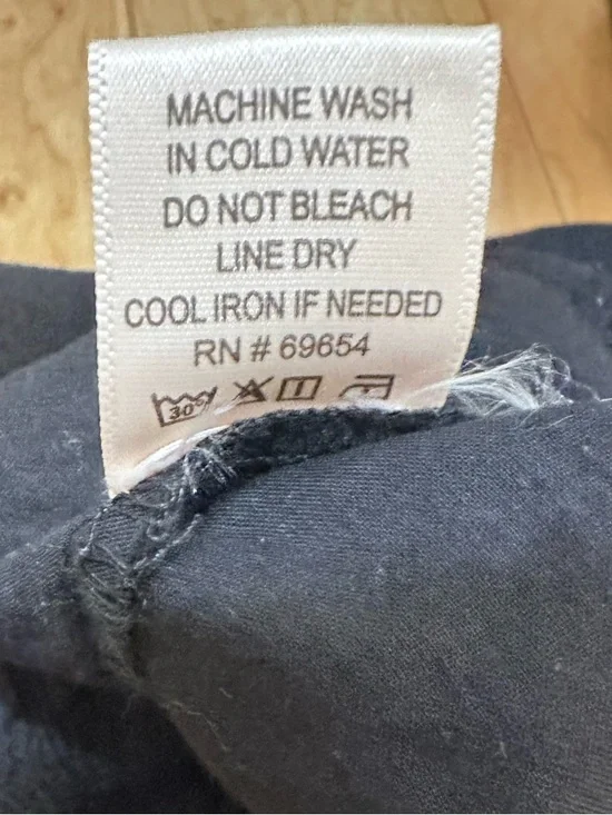 Dizzy Lizzy Sz M Lined Black Puff Sleeve Smocked Cotton Midi Dress w/ Ruffle Hem - Picture 7 of 8